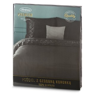 KOMPLET POŚCIELI BAWEŁNIANEJ LANA3 160 X 200 CM CZARNY EUROFIRANY