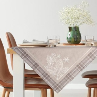 OBRUS ŚWIĄTECZNY HOLLY 85 X 85 CM BEŻOWY EUROFIRANY