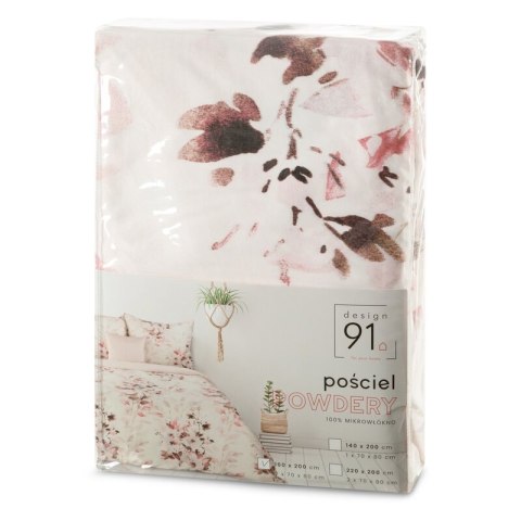 POŚCIEL D91 POWDERY 140 X 200 CM BIAŁY EUROFIRANY