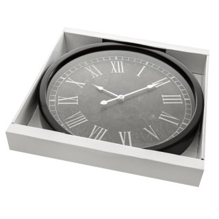 ZEGAR DEKORACYJNY 68 O 40 X 7 CM CZARNY EUROFIRANY