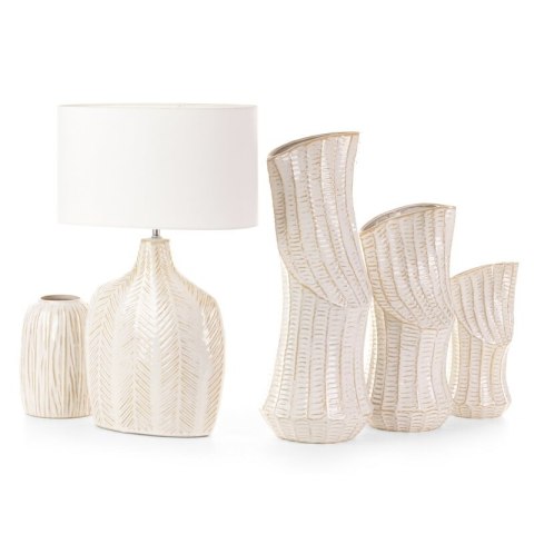 LAMPA DEKORACYJNA LIZA (01) O 38 X 58 CM KREMOWY EUROFIRANY