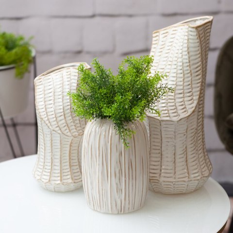 LAMPA DEKORACYJNA LIZA (01) O 38 X 58 CM KREMOWY EUROFIRANY