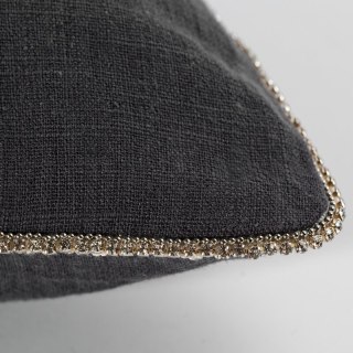 POSZEWKA LEN 43 X 43 CM CZARNY EUROFIRANY