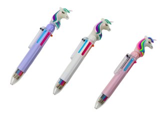 Wielokolorowy Długopis Jednorożec Automatyczny 6 Kolorów Mix LEAN TOYS