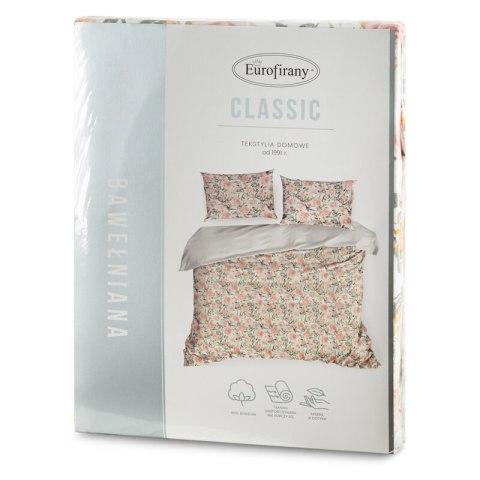 KOMPLET POŚCIELI BAWEŁNIANEJ SONIA 30 220 X 200 CM JASNOPOMARAŃCZOWY EUROFIRANY