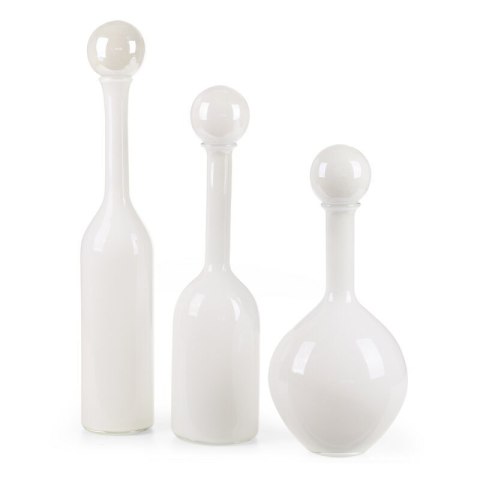 SZKLANY WAZON DEKORACYJNY ISLA FI 14 X 60 CM BIAŁY EUROFIRANY