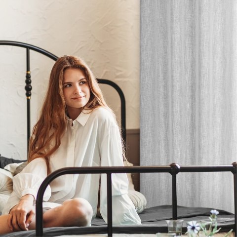 ZASŁONA GOTOWA AGNES 140 X 250 CM POPIELATY EUROFIRANY