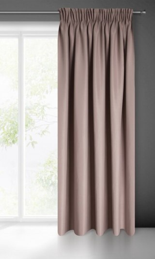 ZASŁONA GOTOWA AGGIE NA TAŚMIE 140 X 270 CM PUDROWY RÓŻ EUROFIRANY