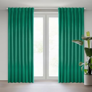 ZASŁONA GOTOWA MILAN NA TAŚMIE 140 X 300 CM CIEMNOZIELONY EUROFIRANY