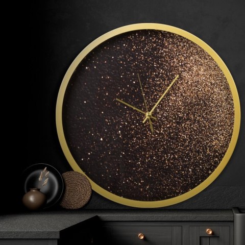 ZEGAR DEKORACYJNY 20 O 78 X 6 CM CZARNY EUROFIRANY