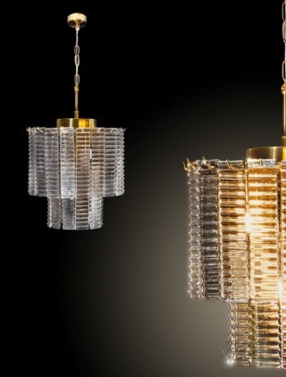 LAMPA DALIA (02) FI 32 X 40 CM ZŁOTY EUROFIRANY