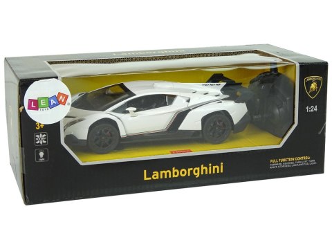 Auto Sportowe R/C 1:24 Lamborghini Veneno Białe 2.4 G Światła LEAN Toys
