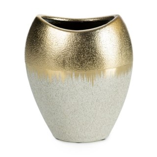 WAZON DEKORACYJNY MAX 18 X 10 X 21 CM KREMOWY EUROFIRANY