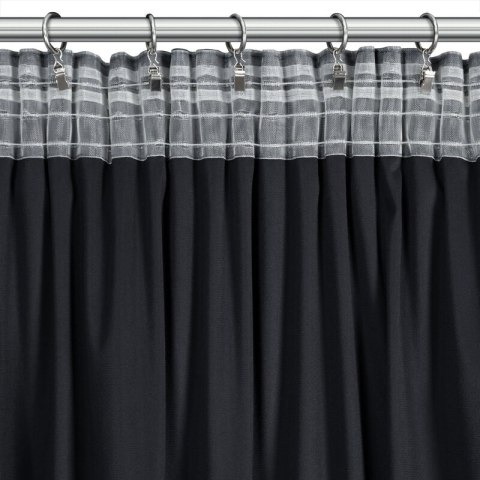 ZASŁONA GOTOWA DANI NA TAŚMIE 140 X 250 CM CZARNY EUROFIRANY