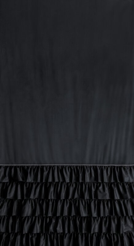 ZASŁONA GOTOWA CARLI NA TAŚMIE 140 X 250 CM CZARNY EUROFIRANY