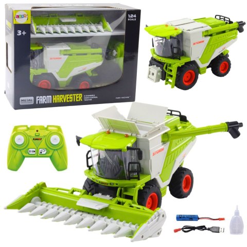 Kombajn Z Hederem Do Kukurydzy 2w1 Zdalnie Sterowany RC Efekt Pary 2.4G LEAN Toys