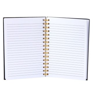 Notatnik Zeszyt W Linie Naszywki Usta Szminka Brokatowy Czarny A5 80 Kartek LEAN