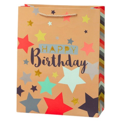 Torba Prezentowa Urodzinowa Happy Birthday 23 x 18 x 10cm LEAN