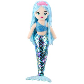 Pluszowa Syrenka Przytulanka Holograficzny Ogon Niebieska 48cm LEAN Toys