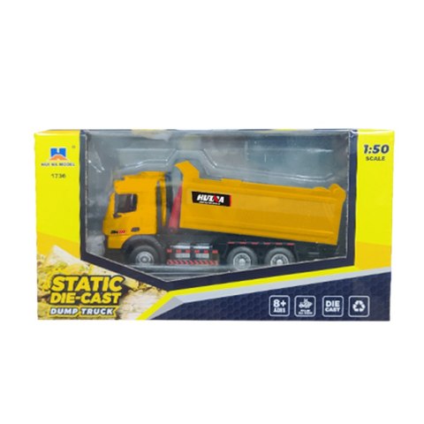 Ciężarówka Wywrotka Metalowa Huina Żółta 1:50 HUINA