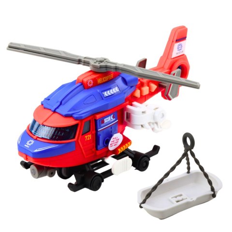 Helikopter Ratunkowy Nosze Hak Wciągarka Napęd Światła Dźwięki Mix LEAN Toys