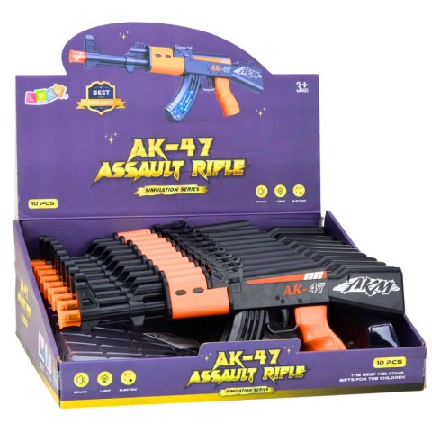 Karabin Elektryczny AK47 Dla Dzieci Światła Dźwięki LEAN TOYS
