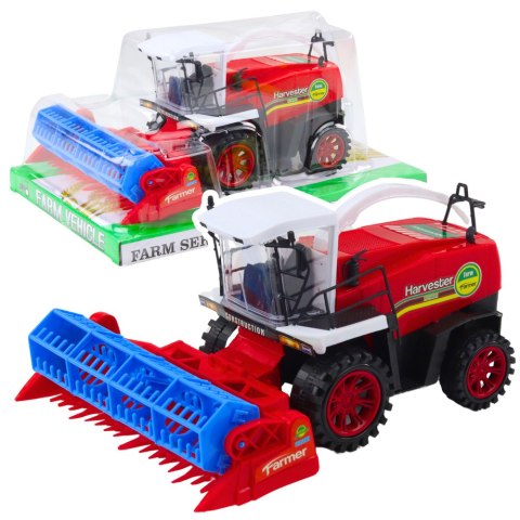 Kombajn Zbożowy Farmerski Rolniczy Heder Napęd Czerwony LEAN Toys Kombajn Zbożowy Farmerski Rolniczy Heder Napęd Czerwony LEAN Toys