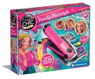 Crazy Chic Zestaw do Farbowania Włosów Crazy Fryzury Prostownica Koraliki Clementoni 18773 Clementoni