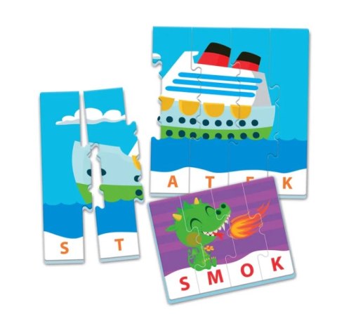 Gra edukacyjna Puzzle Moje Pierwsze Słowa Uczę się Bawiąc Język Polski Clementoni 50770 Clementoni