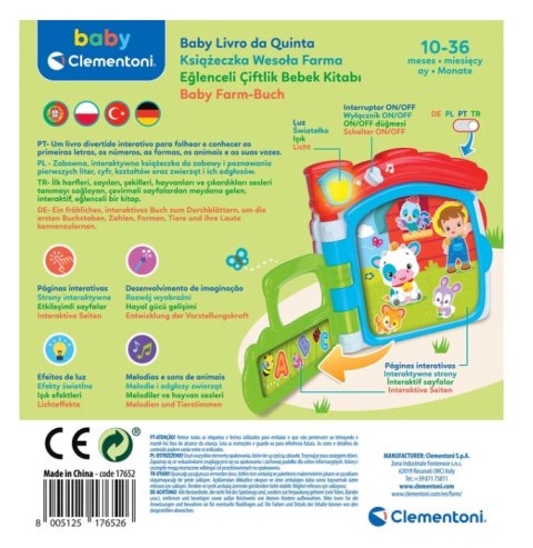 Interaktywna Książeczka Edukacyjna Farma Język Polski i Niemiecki Clementoni 17652 Clementoni