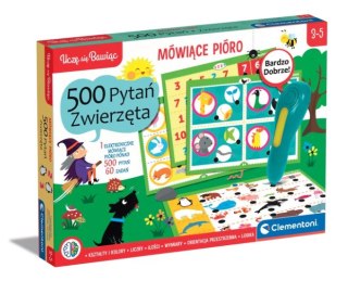 Mówiące Pióro 500 Pytań Zwierzęta Uczę się Bawiąc Język Polski Clementoni 50781 Clementoni