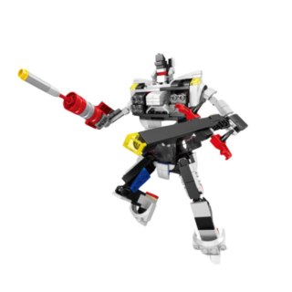 Klocki Konstrukcyjne Auto Sportowe Wyścigówka Robot 2w1 Biały 341 el. LEAN Toys