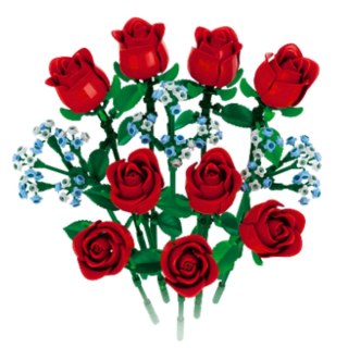 Klocki Konstrukcyjne Bukiet Kwiatów Róże Czerwone 649 el. LEAN Toys