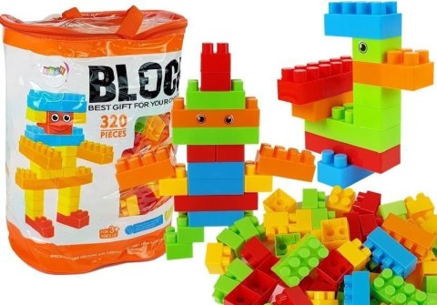 Duży Zestaw Klocki Konstrukcyjne w worku 320 elementów LEAN Toys