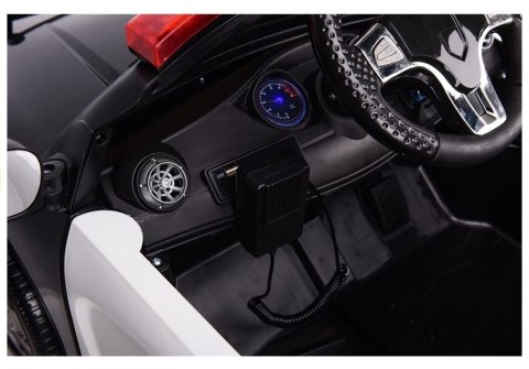 Auto na Akumulator Samochód Policyjny Biały LEAN CARS